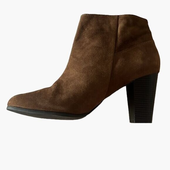 Cole Haan Grand OS Brown Suede Heeled Ankle Boots Size 11 B Never Worn - Picture 1 of 9